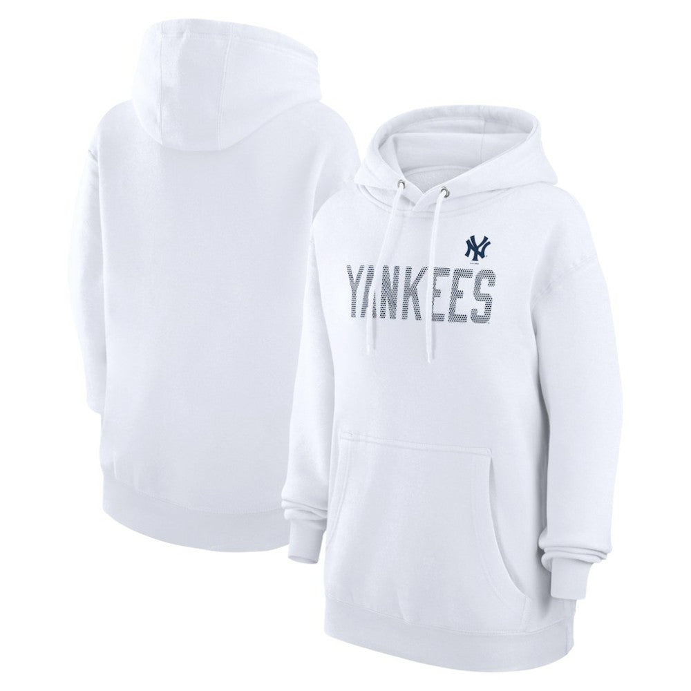 New York Yankees G-III 4Her by Carl Banks Women's Dot Print Pullover Hoodie - White