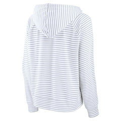 Tennessee Titans Women's Striped Notch Neck Pullover Hoodie - White/Gray sale