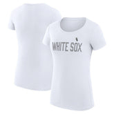 Chicago White Sox G-III 4Her by Carl Banks Women's Super-Slim Fit Lightweight Dot Print T-Shirt - White