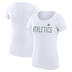 Athletics G-III 4Her by Carl Banks Women's Super-Slim Fit Lightweight Dot Print T-Shirt - White