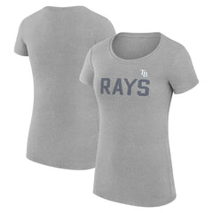 Tampa Bay Rays G-III 4Her by Carl Banks Women's Super-Slim Fit Lightweight Dot Print T-Shirt - Gray