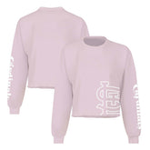 St. Louis Cardinals Women's Cropped Slouchy Long Sleeve T-Shirt - Pink
