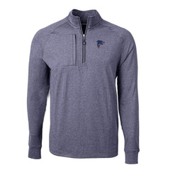 Atlanta Falcons Cutter & Buck Big & Tall Adapt Eco Knit Quarter-Zip Pullover Top - Heather Navy online