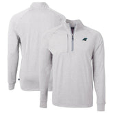 Carolina Panthers Cutter & Buck Big & Tall Adapt Eco Knit Quarter-Zip Pullover Top - Heather Gray sale
