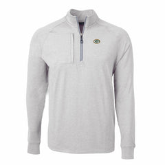 Green Bay Packers Cutter & Buck Big & Tall Adapt Eco Knit Quarter-Zip Pullover Top - Heather Gray cheap