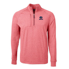 Green Bay Packers Cutter & Buck Big & Tall Adapt Eco Knit Quarter-Zip Pullover Top - Heather Red for sale