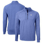 Indianapolis Colts Cutter & Buck Big & Tall Adapt Eco Knit Quarter-Zip Pullover Top - Heather Royal on sale