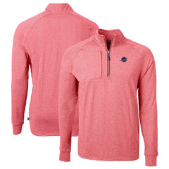 Miami Dolphins Cutter & Buck Big & Tall Adapt Eco Knit Quarter-Zip Pullover Top - Heather Red outlet