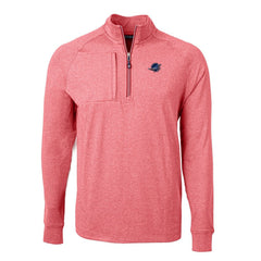 Miami Dolphins Cutter & Buck Big & Tall Adapt Eco Knit Quarter-Zip Pullover Top - Heather Red outlet