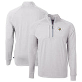 Minnesota Vikings Cutter & Buck Big & Tall Adapt Eco Knit Quarter-Zip Pullover Top - Heather Gray cheap
