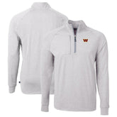 Washington Commanders Cutter & Buck Big & Tall Adapt Eco Knit Quarter-Zip Pullover Top - Heather Gray outlet