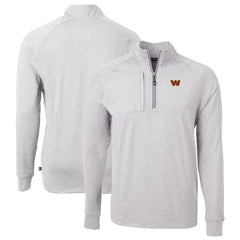 Washington Commanders Cutter & Buck Big & Tall Adapt Eco Knit Quarter-Zip Pullover Top - Heather Gray outlet