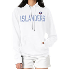 New York Islanders G-III 4Her by Carl Banks Women's Dot Print Pullover Hoodie White