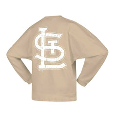 St. Louis Cardinals Women's Branded Fleece Pullover Sweatshirt - Tan