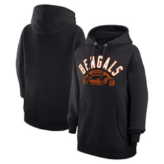 Cincinnati Bengals Starter Unisex Half Ball Team Fleece Pullover Hoodie - Black for sale