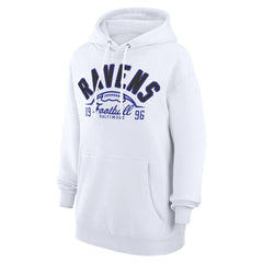 Baltimore Ravens Starter Unisex Half Ball Team Fleece Pullover Hoodie - White for sale