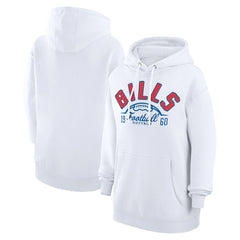 Buffalo Bills Starter Unisex Half Ball Team Fleece Pullover Hoodie - White discount