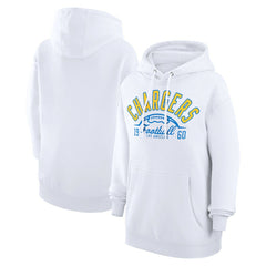 Los Angeles Chargers Starter Unisex Half Ball Team Fleece Pullover Hoodie - White sale