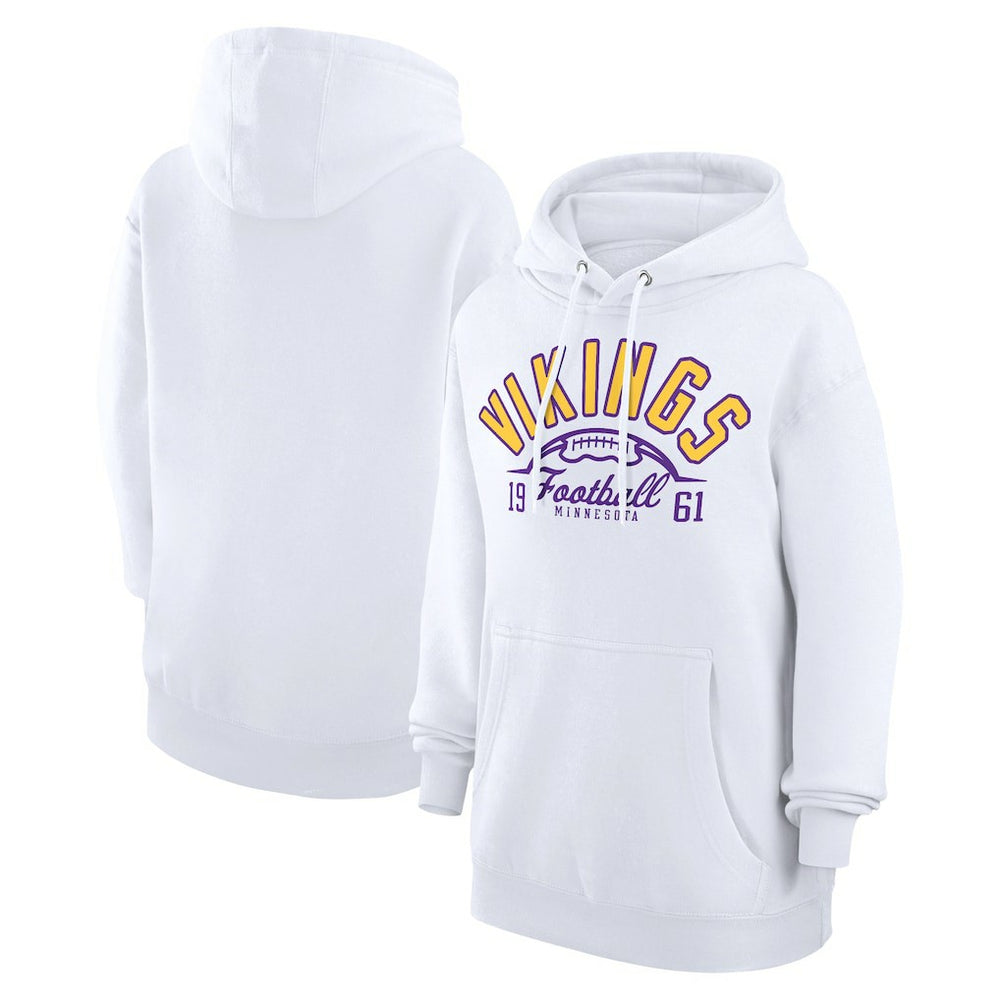 Minnesota Vikings Starter Unisex Half Ball Team Fleece Pullover Hoodie - White online