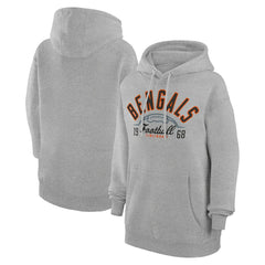 Cincinnati Bengals Starter Unisex Half Ball Team Fleece Pullover Hoodie - Heather Gray on sale