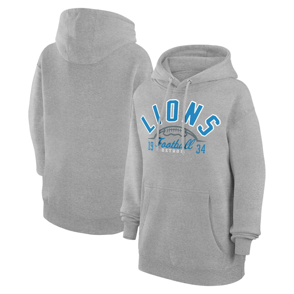 Detroit Lions Starter Unisex Half Ball Team Fleece Pullover Hoodie - Heather Gray for sale
