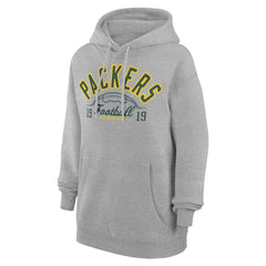 Green Bay Packers Starter Unisex Half Ball Team Fleece Pullover Hoodie - Heather Gray outlet