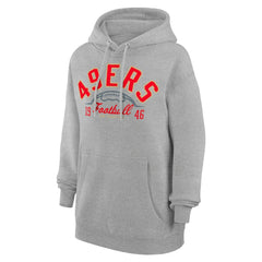 San Francisco 49ers Starter Unisex Half Ball Team Fleece Pullover Hoodie - Heather Gray on sale