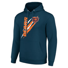 Chicago Bears Starter Unisex Color Scratch Fleece Pullover Hoodie - Navy online