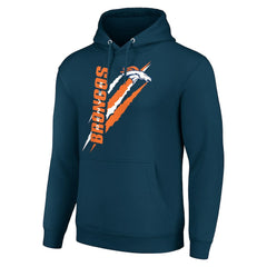 Denver Broncos Starter Unisex Color Scratch Fleece Pullover Hoodie - Navy sale
