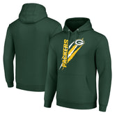Green Bay Packers Starter Unisex Color Scratch Fleece Pullover Hoodie - Green online