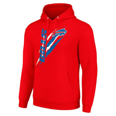 Buffalo Bills Starter Unisex Color Scratch Fleece Pullover Hoodie - Red online