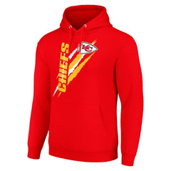 Kansas City Chiefs Starter Unisex Color Scratch Fleece Pullover Hoodie - Red on sale