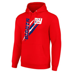 New York Giants Starter Unisex Color Scratch Fleece Pullover Hoodie - Red cheap