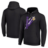 Minnesota Vikings Starter Unisex Color Scratch Fleece Pullover Hoodie - Black outlet
