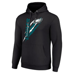 Philadelphia Eagles Starter Unisex Color Scratch Fleece Pullover Hoodie - Black discount