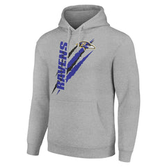 Baltimore Ravens Starter Unisex Color Scratch Fleece Pullover Hoodie - Heather Gray online