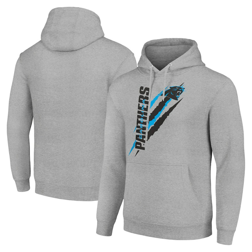 Carolina Panthers Starter Unisex Color Scratch Fleece Pullover Hoodie - Heather Gray on sale