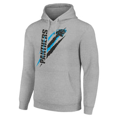Carolina Panthers Starter Unisex Color Scratch Fleece Pullover Hoodie - Heather Gray on sale