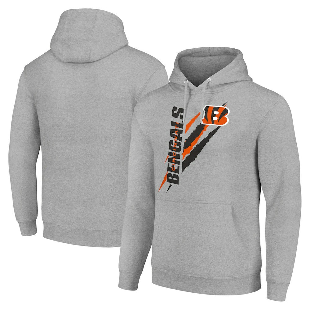 Cincinnati Bengals Starter Unisex Color Scratch Fleece Pullover Hoodie - Heather Gray online