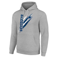 Dallas Cowboys Starter Unisex Color Scratch Fleece Pullover Hoodie - Heather Gray discount