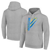 Los Angeles Chargers Starter Unisex Color Scratch Fleece Pullover Hoodie - Heather Gray discount