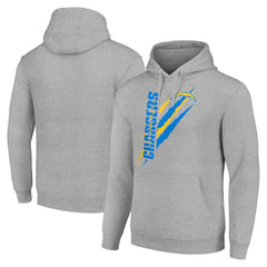 Los Angeles Chargers Starter Unisex Color Scratch Fleece Pullover Hoodie - Heather Gray discount