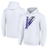 Baltimore Ravens Starter Unisex Color Scratch Fleece Pullover Hoodie - White online