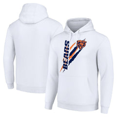 Chicago Bears Starter Unisex Color Scratch Fleece Pullover Hoodie - White discount