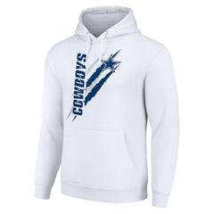 Dallas Cowboys Starter Unisex Color Scratch Fleece Pullover Hoodie - White sale