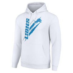 Detroit Lions Starter Unisex Color Scratch Fleece Pullover Hoodie - White discount