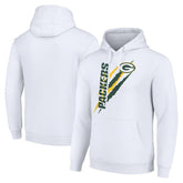 Green Bay Packers Starter Unisex Color Scratch Fleece Pullover Hoodie - White discount