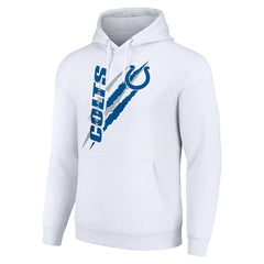 Indianapolis Colts Starter Unisex Color Scratch Fleece Pullover Hoodie - White discount