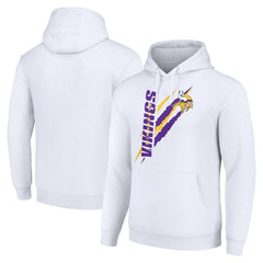 Minnesota Vikings Starter Unisex Color Scratch Fleece Pullover Hoodie - White on sale