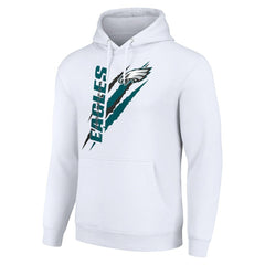 Philadelphia Eagles Starter Unisex Color Scratch Fleece Pullover Hoodie - White sale